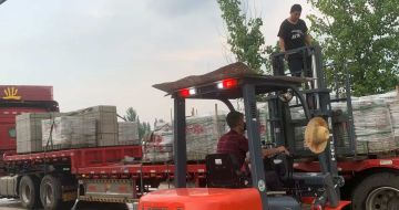 宁夏 黄金麻冰裂纹，地铺石装车