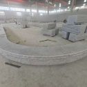 宁夏 芝麻白异形坐凳，自然面光面弧形加工