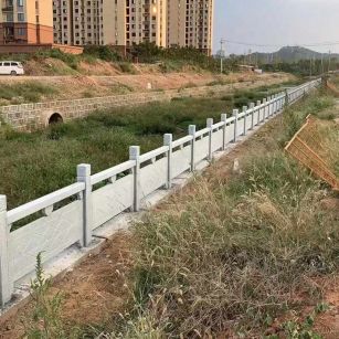 宁夏 白麻河道栏杆效果展示图