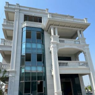 宁夏 白麻花岗岩别墅外墙干挂效果展示