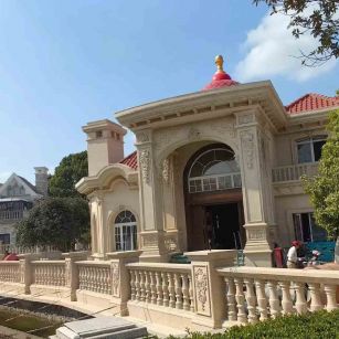 宁夏 黄金麻花岗岩欧式别墅