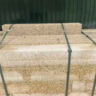 宁夏 黄金麻花岗岩石材机切面栏杆料半成品