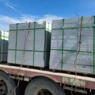 宁夏 芝麻白花岗岩地铺石装车日常