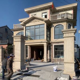 宁夏 黄金麻花岗岩荔枝面别墅外墙干挂私家专属