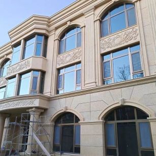 宁夏 黄金麻花岗岩别墅外墙干挂