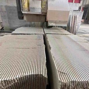 宁夏 车间生产日常，黄金麻白麻花岗岩