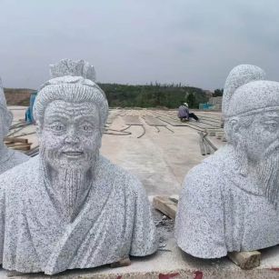 宁夏 白麻花岗岩石材人物立体雕刻