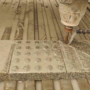 宁夏 芝麻白花岗岩石材盲人石、盲道石、盲点石