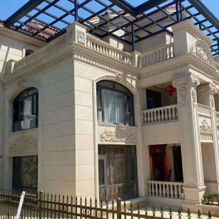 宁夏 黄金麻花岗岩荔枝面别墅外墙干挂