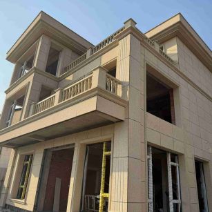 宁夏 黄金麻花岗岩石材荔枝面外墙干挂效果展示