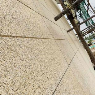 宁夏 黄金麻花岗岩荔枝面外墙干挂石材效果示例