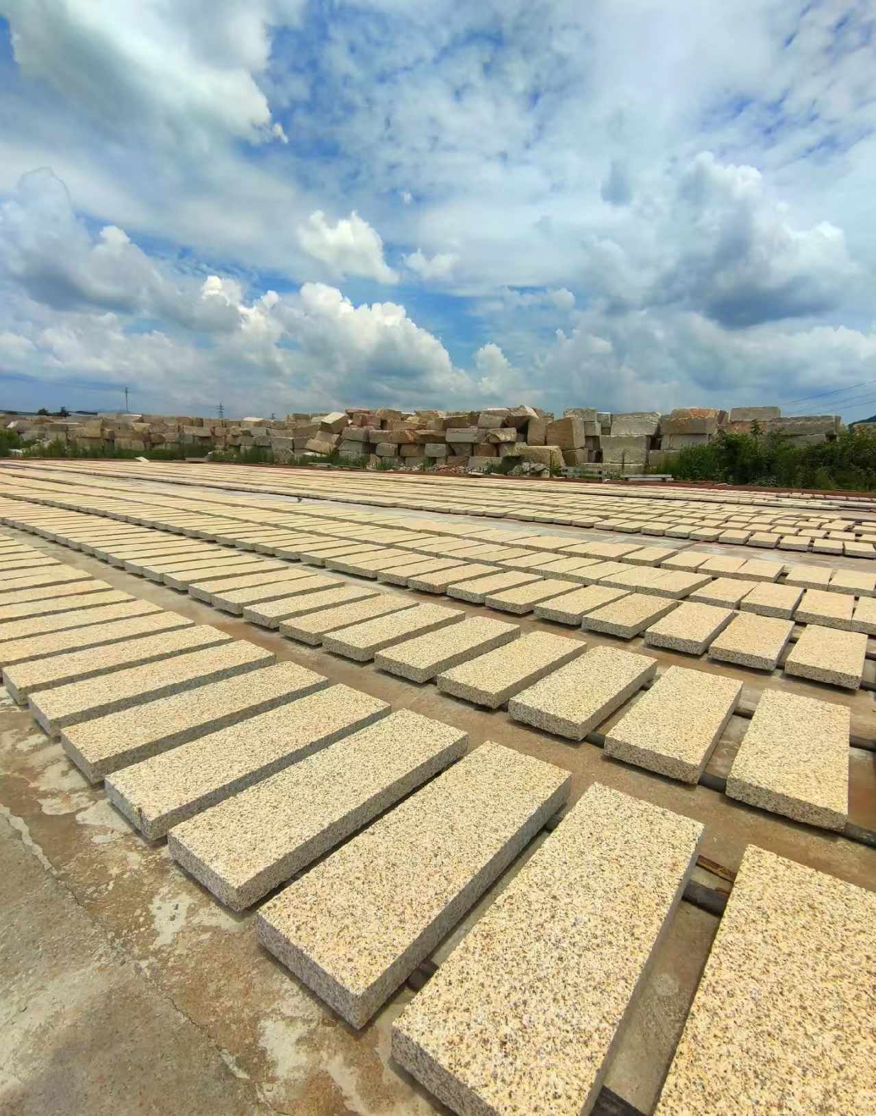 宁夏 黄金麻荔枝面花岗岩石材地铺石防护中