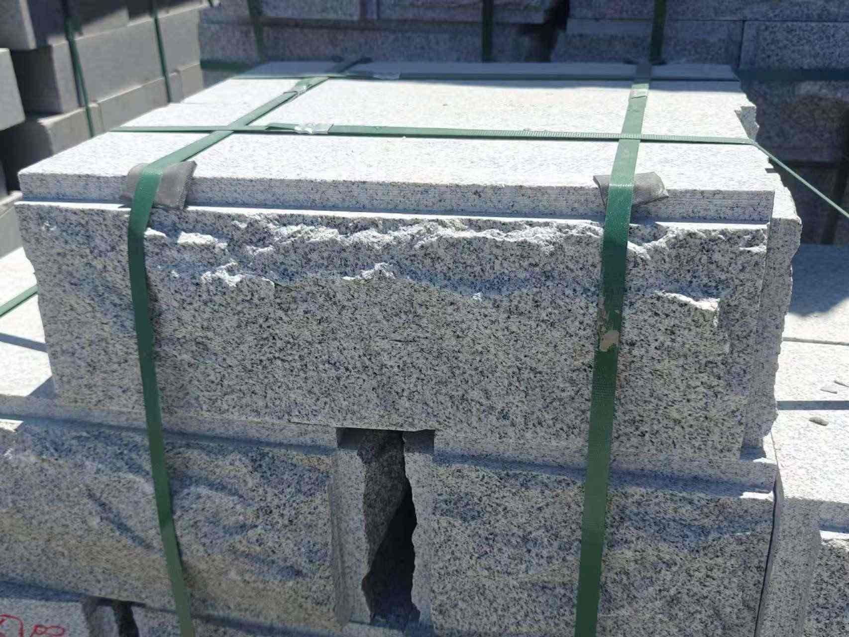 宁夏 芝麻白花岗岩自然面成品