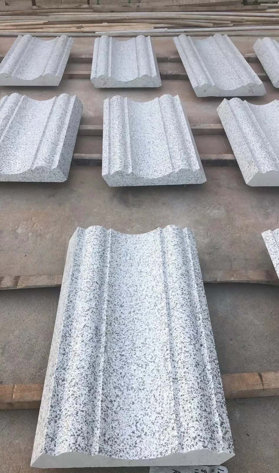 宁夏 白麻花岗岩光面别墅线条