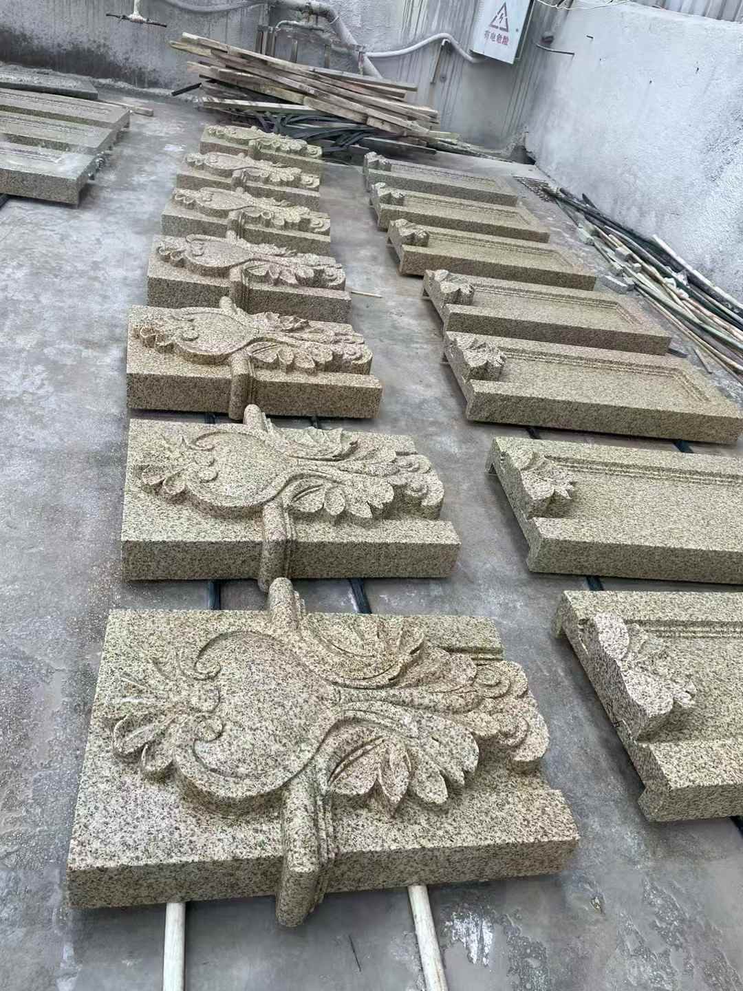 宁夏 黄金麻花岗岩别墅外墙雕刻板