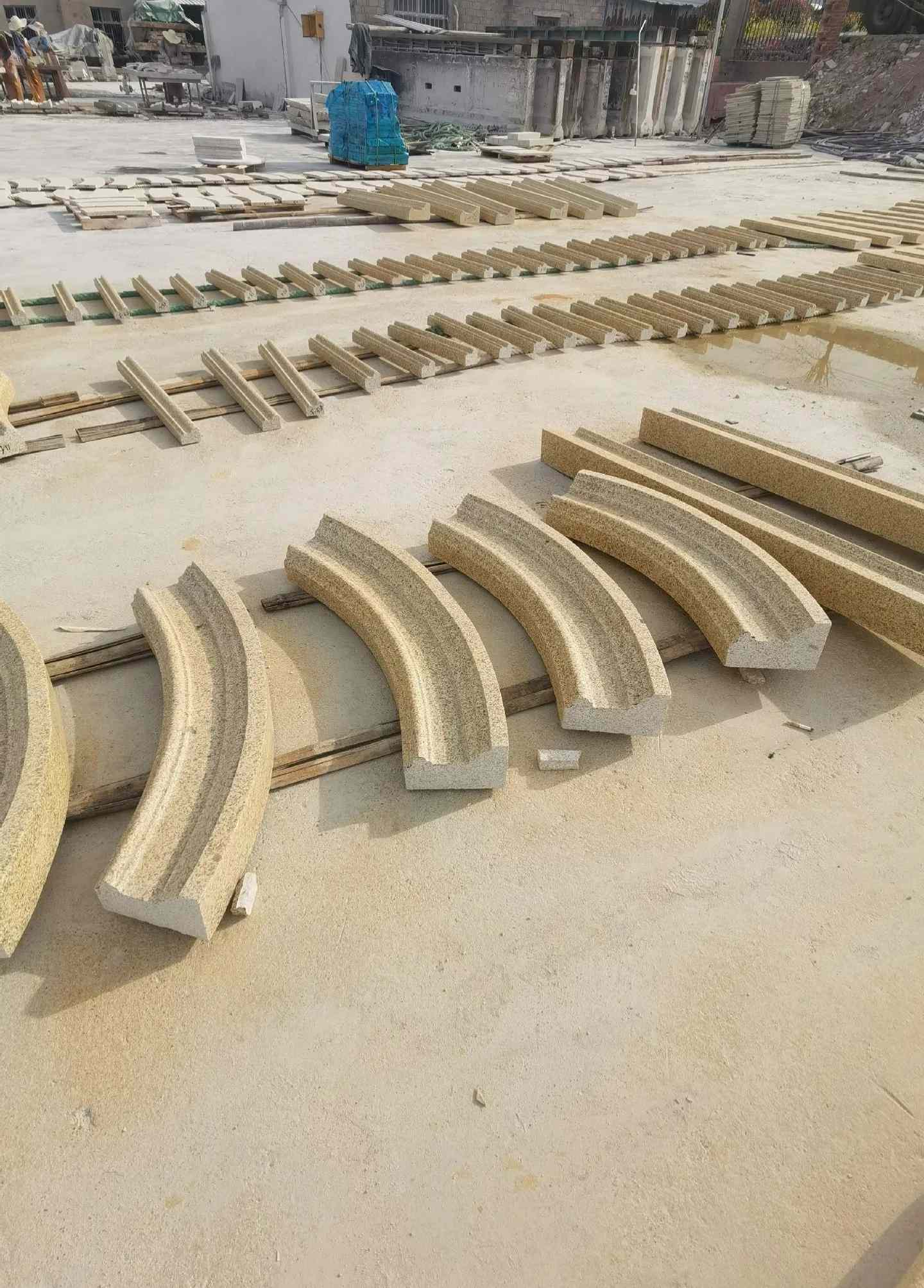 宁夏 黄金麻花岗岩别墅线条