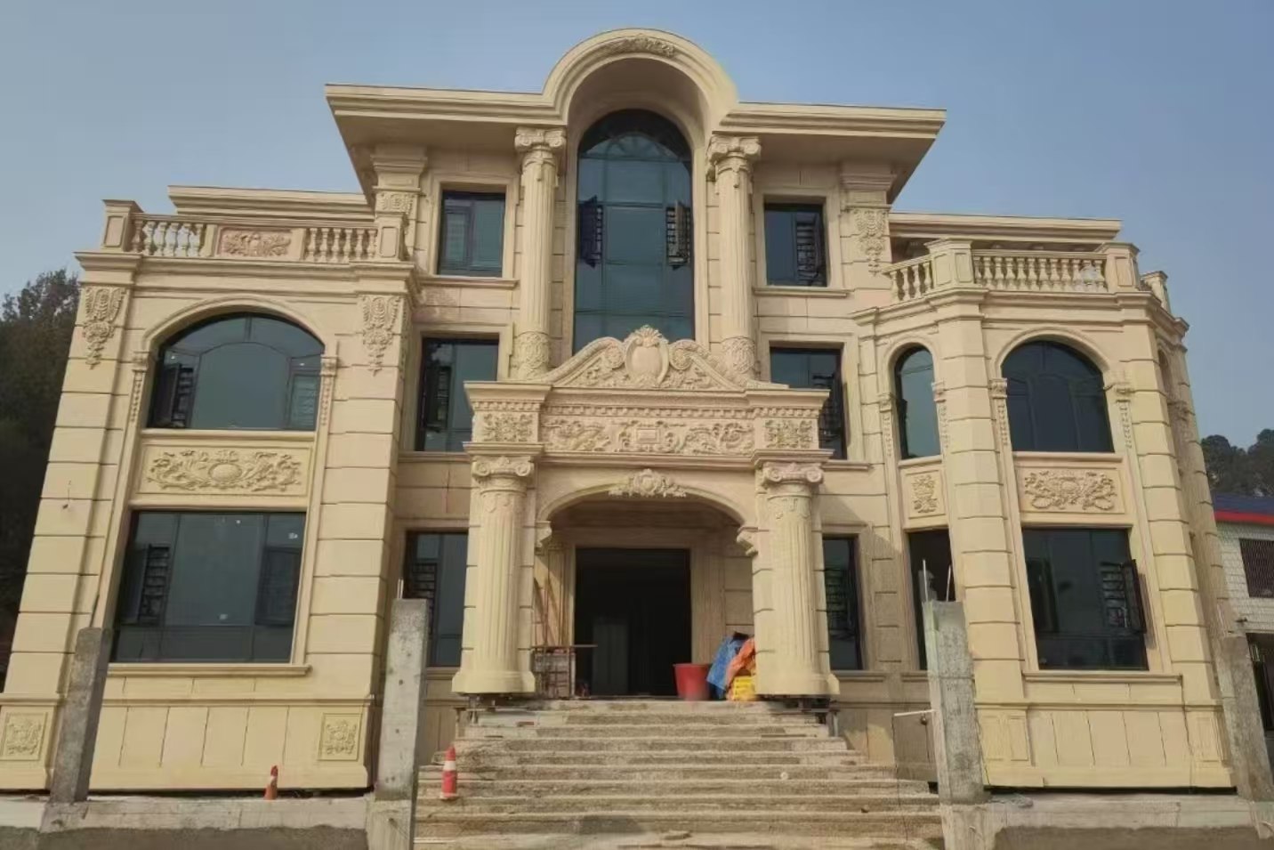 宁夏 黄金麻花岗岩别墅外墙干挂