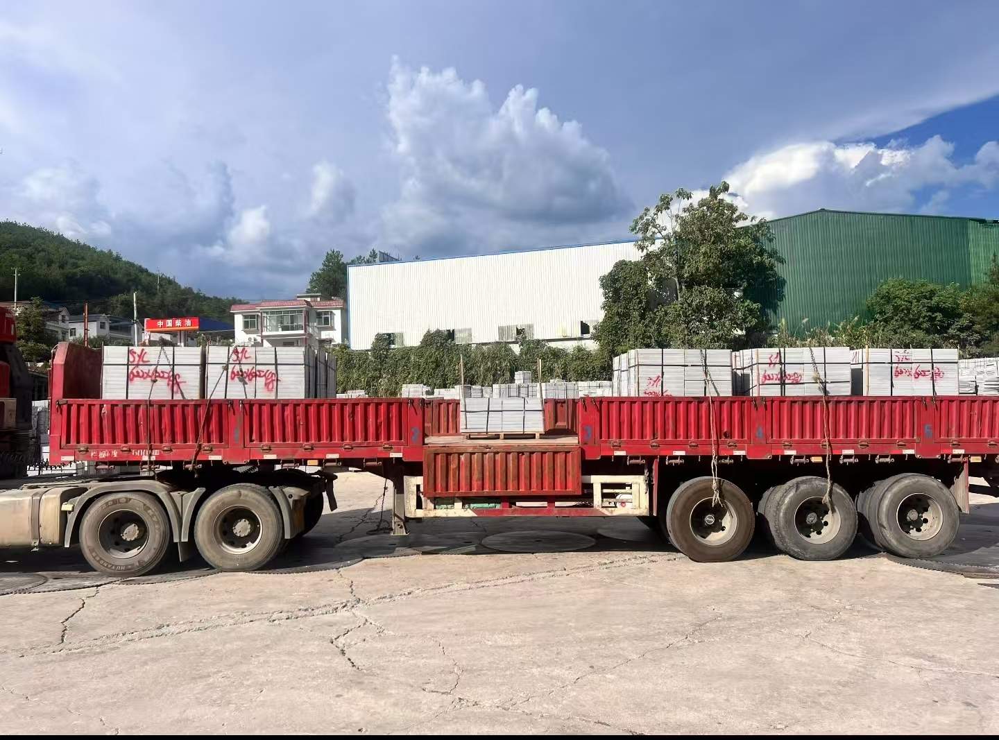 宁夏 芝麻灰花岗岩地铺石出货日常