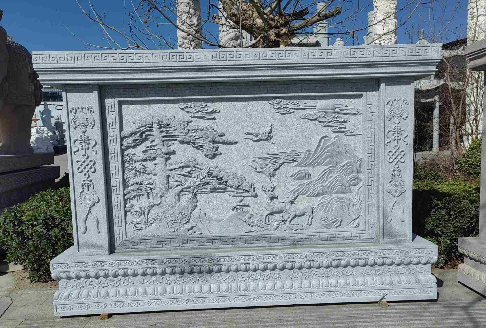 宁夏 芝麻白大型照壁，屏风，影壁