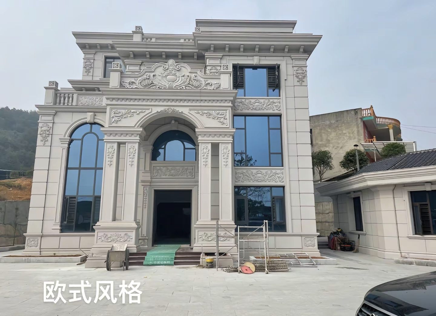 宁夏 白麻花岗岩别墅外墙干挂