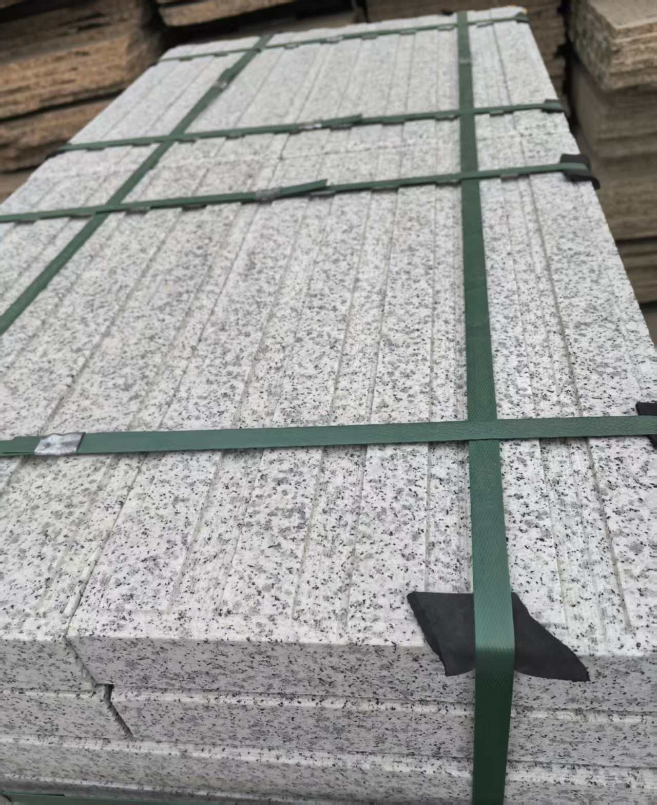 宁夏 白麻花岗岩直行盲道石，盲条，地铺石