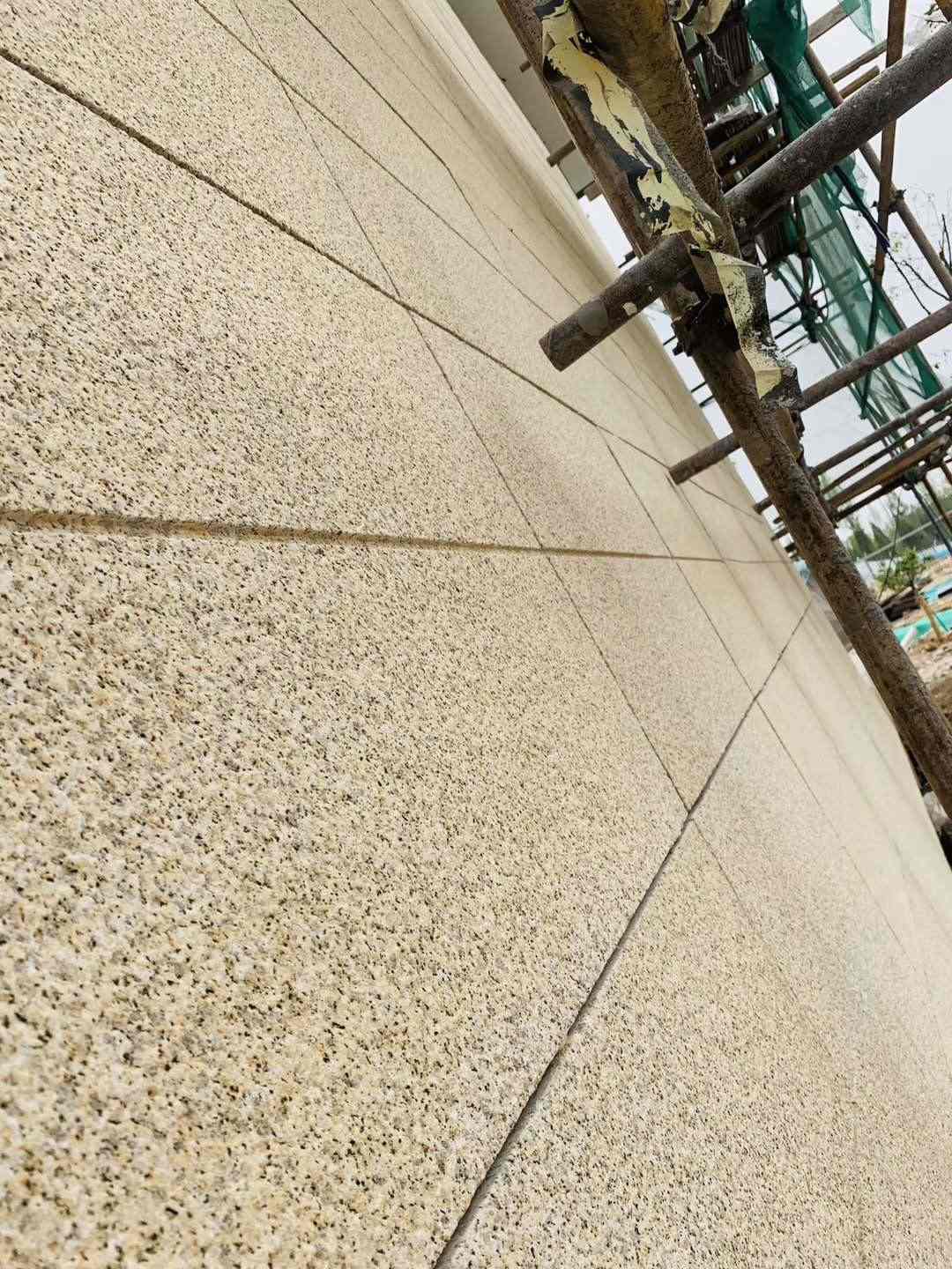 宁夏 黄金麻花岗岩荔枝面外墙干挂石材效果示例